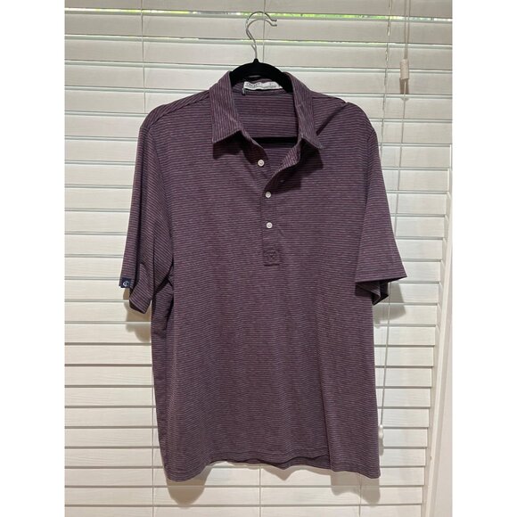 Criquet Mens Striped‎ Polo Shirt - Size L - Picture 1 of 4
